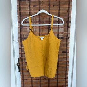 Topshop Gold Sleeveless Camisole Top with tortoise ring detail